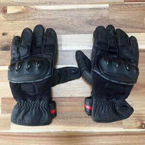 Sedici Leather Motorcycle Riding Gloves Black Mens Size 3XL Knuckle Protection